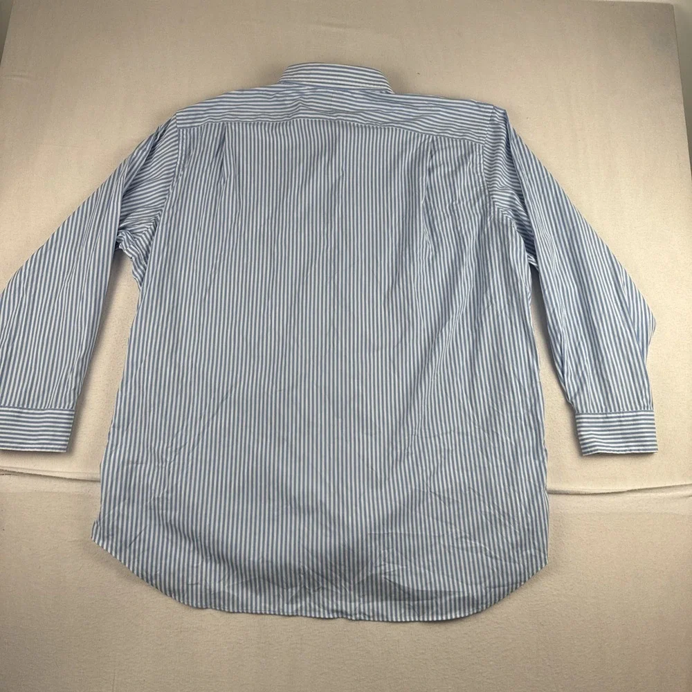 Polo Ralph Lauren Performance Blue White Long Sleeve shirt 2XB Nylon preppy